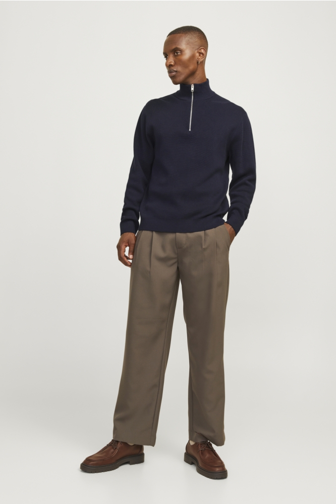 JPRBLAMILANO STITCH KNIT HALF ZIP S 12259664 NIGHT SKY